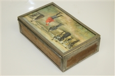 Michael Brown Golfer in Red Coat Wood Box
