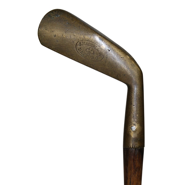 J. Macgregor Dayton OH Brass Head Brass Iron with Shaft Stamp