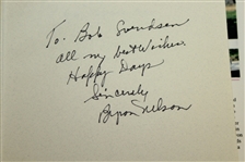 Byron Nelson Signed & Personalized 'How I Played the Game' 1993 Book JSA ALOA
