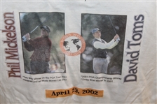 Phil Mickelson & David Toms Signed 2002 Shell's World of Golf at World Woods Shirt JSA ALOA