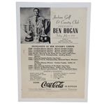 1951 Ben Hogan at Jackson Golf & Country Club Exhibition Advertisement