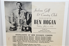 1951 Ben Hogan at Jackson Golf & Country Club Exhibition Advertisement