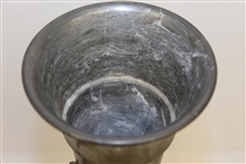 Large Golf Club Lined/Themed Revere Pewter Vase with Figural Golfer Stopper - Revere Pewter