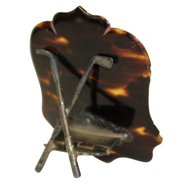 Antique Sterling Silver Crossed Clubs Golf Themed Paper Holder Clip
