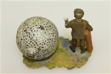 Vintage Golf Themed Inkwell with Golfer & Ball