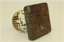 Cast Iron Golf Ball on Tee Desk Weight - 'Eastern Malleable Iron. Co. Naugatuck' Stamped