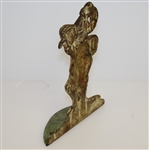 Circa Early 1900's Pre-Swing Cast Iron Golfer Door Stopper