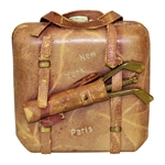 Golf Themed Mini-Travel Bag Accessories Holder with Brass Clubs