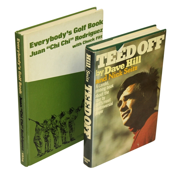ChiChi Rodriguez & Dave Hill Signed Golf Books - Everybodys Golf Book & Teed Off JSA ALOA
