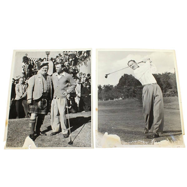 Ben Hogan & Scotty Crisholm @ LA Open Photo & Nelson Signed Post-Swing Photo