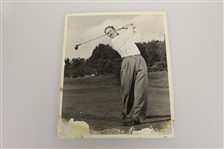 Ben Hogan & Scotty Crisholm @ LA Open Photo & Nelson Signed Post-Swing Photo
