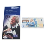 Jack Nicklaus Signed RBS 5lb Note & Signed RBS Sleeve JSA #R29697 & #R29696