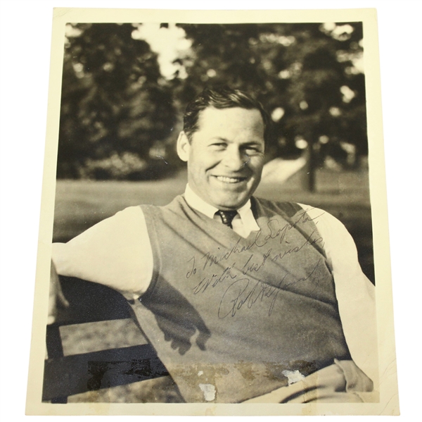 Bobby Jones Robert T. Jones Jr. Signed 8x10 Photo - FULL JSA #Z90634