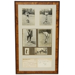 Henry Cotton Signed 1974 Postcard with Photos - Framed JSA ALOA