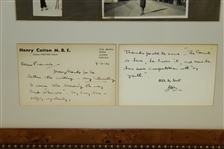 Henry Cotton Signed 1974 Postcard with Photos - Framed JSA ALOA