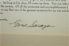 Gene Sarazen 'The Squire' Signed Ltd Ed 12/100 Letter & Signed Photo - Framed JSA ALOA
