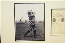 Harry Vardon Signed & Handwritten Note on Letterhead  FULL JSA #Z90632