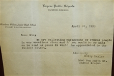 Bobby Jones 'Robert T. Jones, Jr.' Signed 1933 Letter - Framed FULL JSA #Z90633