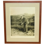 Old Tom Morris in Sand Bunker Reproduction Print - Framed