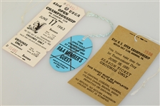 1963 & 1981 US Open Tickets with 1990 Open at St. Andrews Member's Guest Badge