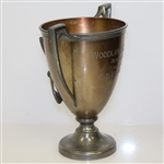 1910 Woodland Golf Club Bronze & Pewter Trophy Cup Won by E.S. Benedict