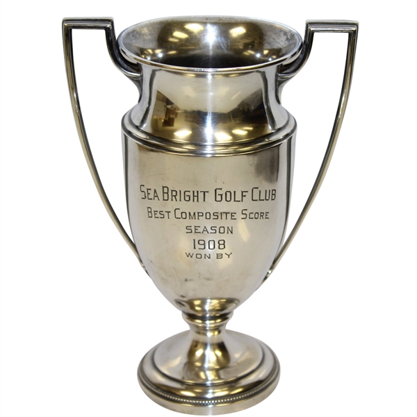 1908 Sea Bright Golf Club Sterling Silver Season Best Composite Score Winner Trophy