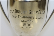 1908 Sea Bright Golf Club Sterling Silver Season Best Composite Score Winner Trophy