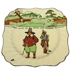 Royal Doulton Square Golf Plate Give Losers Leave To Speak, And Winners To Laugh