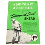How To Hit A Golf Ball Booklet by Sam Snead JSA ALOA