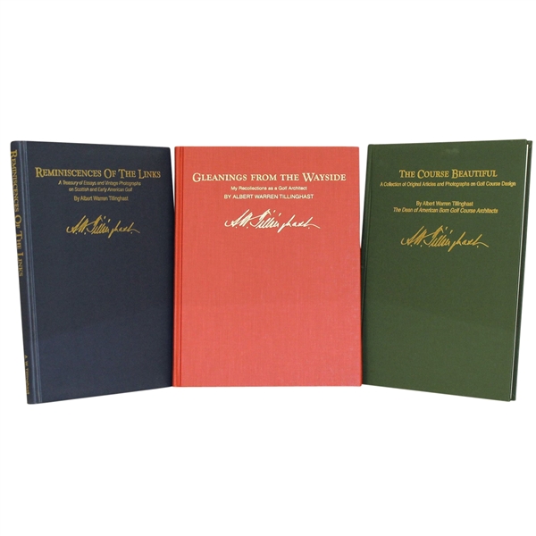 A.W. Tillinghast Reminiscences of the Links, Cleanigns from the Wayside, & The Course Beautiful Books