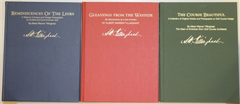 A.W. Tillinghast 'Reminiscences of the Links', 'Cleanigns from the Wayside', & 'The Course Beautiful' Books