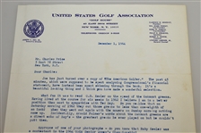 USGA Frank Hannigan Signed Letter to Charles Price December 1, 1964 JSA ALOA