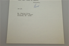Arnold Palmer Signed Letter to Charles Price January 27, 1983 JSA ALOA