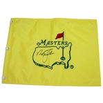 Nick Faldo Signed Undated Masters Embroidered Flag JSA ALOA