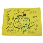 Ray Floyd's 2010 Masters Champs Dinner Flag with Palmer, Nicklaus, & Woods Center! 23 Champs! JSA ALOA