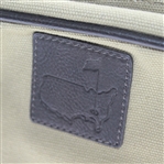 Augusta National Khaki Leather & Canvas Overnight/Shave Kit Bag