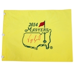 Vijay Singh Signed 2014 Masters Embroidered Flag JSA ALOA