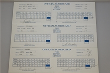Six The Honda Classic Official Used Scorecards - Major Champs Signed JSA ALOA