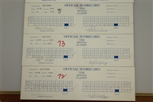 Six The Honda Classic Official Used Scorecards - Major Champs Signed JSA ALOA