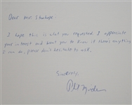 Phil Mickelson Hand-Signed Letter from College Days on ASU Letterhead JSA ALOA