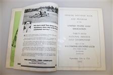 1932 US Amateur Championship at Baltimore CC Program - Ross Somerville Winner
