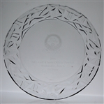 Ray Floyds 2001 NFL Golf Classic Senior Tour Tiffany Co. Crystal Plate