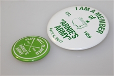 2017 Masters 'Arnie's Army' Pin & Life Well Played 'Arnie's Army' Est. 1959 Pin