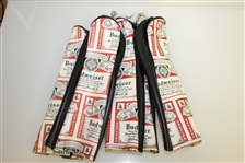 Vintage Budweiser Genuine Golf Club Head Covers - 1-3-4-H-H