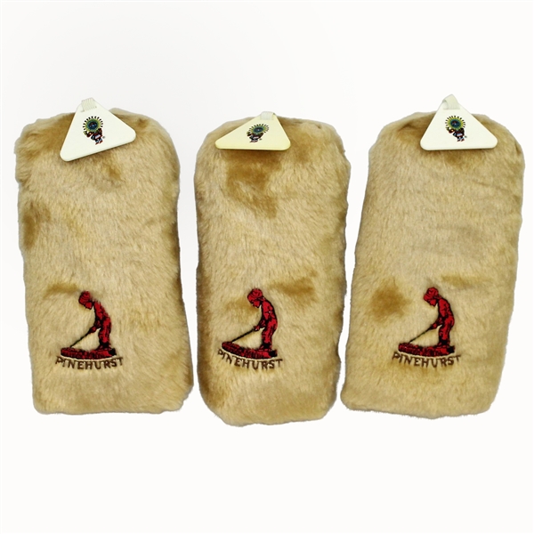 Three Classic Pinehurst Putter Boy Themed Golf Club Covers Set