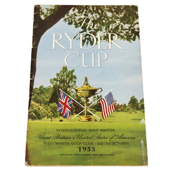 1953 Ryder Cup at Wentworth GC Official Program - USA 6 1/2 - 5 1/2