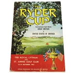 1961 Ryder Cup at Royal Lytham & St. Annes GC Official Program - USA 14 1/2 - 9 1/2