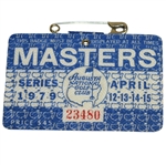 1979 Masters Tournament Series Badge #23480 - Fuzzy Zoeller Winner