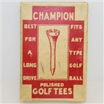 Vintage Champion Polished Golf Tees Box with Original Tees