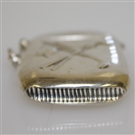 Sterling Silver Crossed Clubs & Flag Match Safe